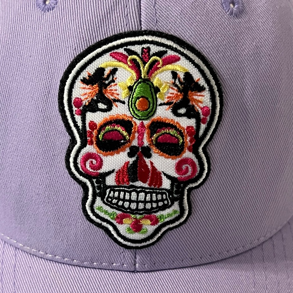 Sancho’s Cabo Light Purple Women’s Skull  SnapBack Cap